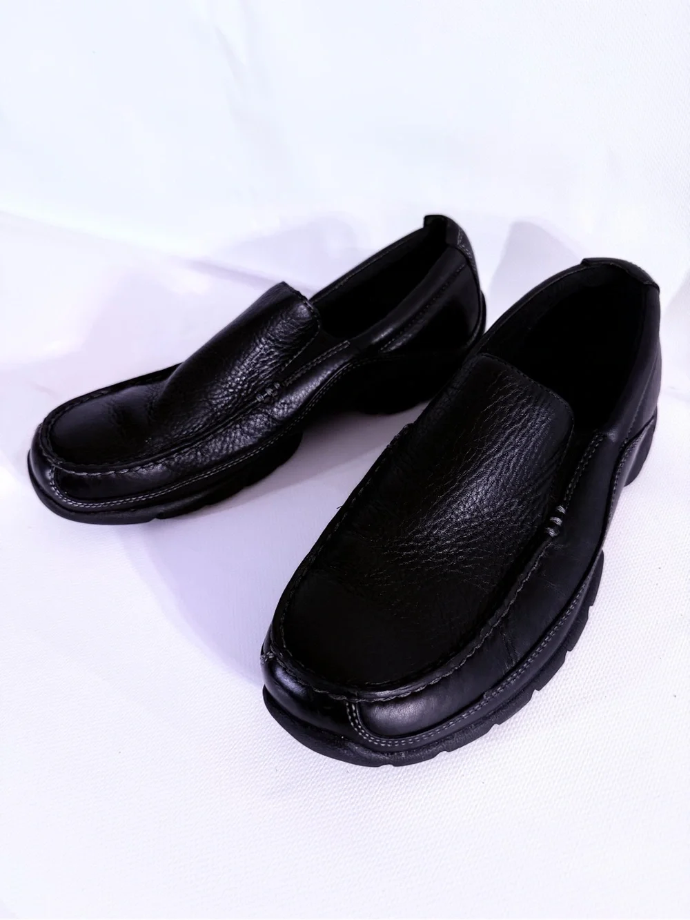 Rockport XCS Men's Black Leather Slip-On Driving Loafers